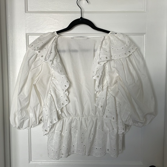 Zara Eyelet Blouse - Picture 2 of 4